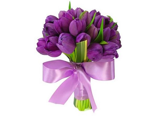 Flores: Buquês de noiva : Buquê de tulipas lilás | Floricultura Muriel -  (11) 4666-3069