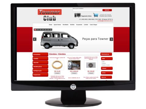  Lojas Virtuais: Auto Peças: Towner Club