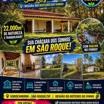 Chácara a venda na região do Roteiro do vinho!!!