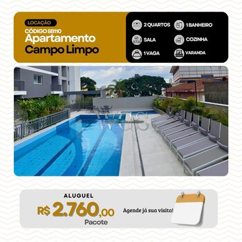 Aluguel Apartamento 2 Quartos com Varanda, 1 Vaga e Lazer Completo – Próximo ao Metrô – Zona Sul